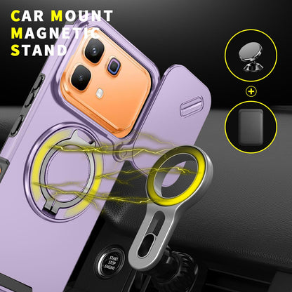 For Infinix Note 60 / 60 Pro 5G Sliding Camshield Ring Holder Phone Case - Purple - EDA008475602B