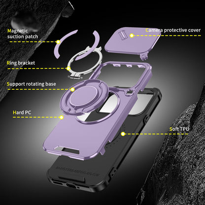 For Infinix Note 60 / 60 Pro 5G Sliding Camshield Ring Holder Phone Case - Purple - EDA008475602B