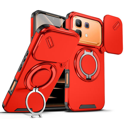 For Infinix Note 60 / 60 Pro 5G Sliding Camshield Ring Holder Phone Case - Red - EDA008475602C