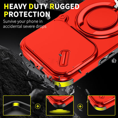 For Infinix Note 60 / 60 Pro 5G Sliding Camshield Ring Holder Phone Case - Red - EDA008475602C