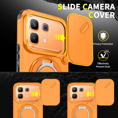 For Infinix Note 60 / 60 Pro 5G Sliding Camshield Ring Holder Phone Case - Orange - EDA008475602D