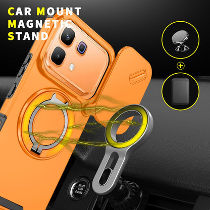 For Infinix Note 60 / 60 Pro 5G Sliding Camshield Ring Holder Phone Case - Orange - EDA008475602D