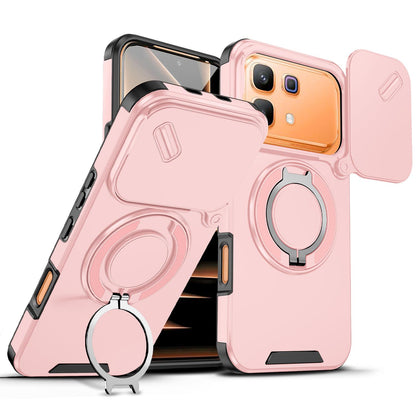 For Infinix Note 60 / 60 Pro 5G Sliding Camshield Ring Holder Phone Case - Pink - EDA008475602E