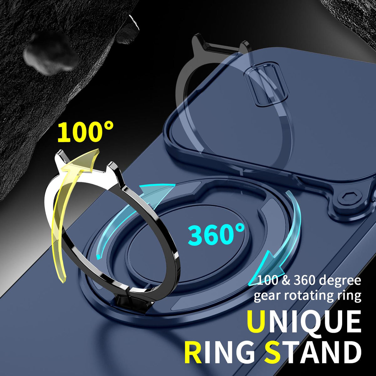 For Infinix Note 60 / 60 Pro 5G Sliding Camshield Ring Holder Phone Case - Blue - EDA008475602F