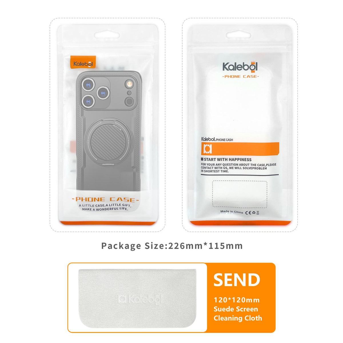 For iPhone 18 Pro kalebol Metal 360 Degree Rotation Holder MagSafe Phone Case - Green - EDA008480220E