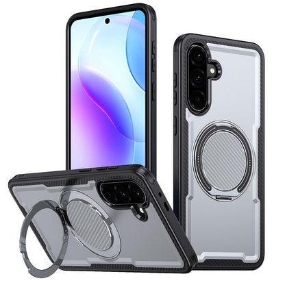For Galaxy A57 5G kalebol Metal 360 Degree Rotation Holder MagSafe Phone Case - Grey - EDA008480406C