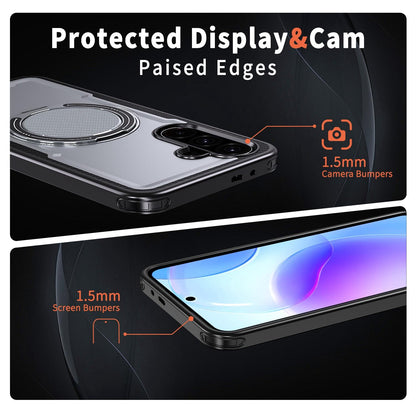 For Galaxy A57 5G kalebol Metal 360 Degree Rotation Holder MagSafe Phone Case - Grey - EDA008480406C