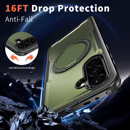 For Galaxy A57 5G kalebol Metal 360 Degree Rotation Holder MagSafe Phone Case - Green - EDA008480406E
