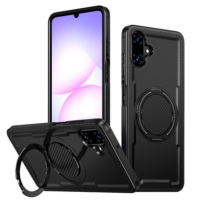 For Galaxy A07 4G / 5G kalebol Metal 360 Degree Rotation Holder MagSafe Phone Case - Black - EDA008480409A