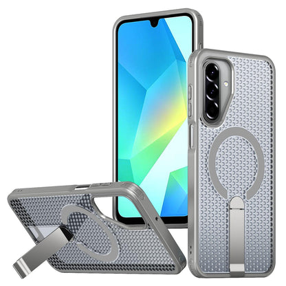 For Galaxy A17 4G / 5G kalebol Honeycomb Cooling MagSafe Holder Phone Case - Titanium Grey - EDA008482414C
