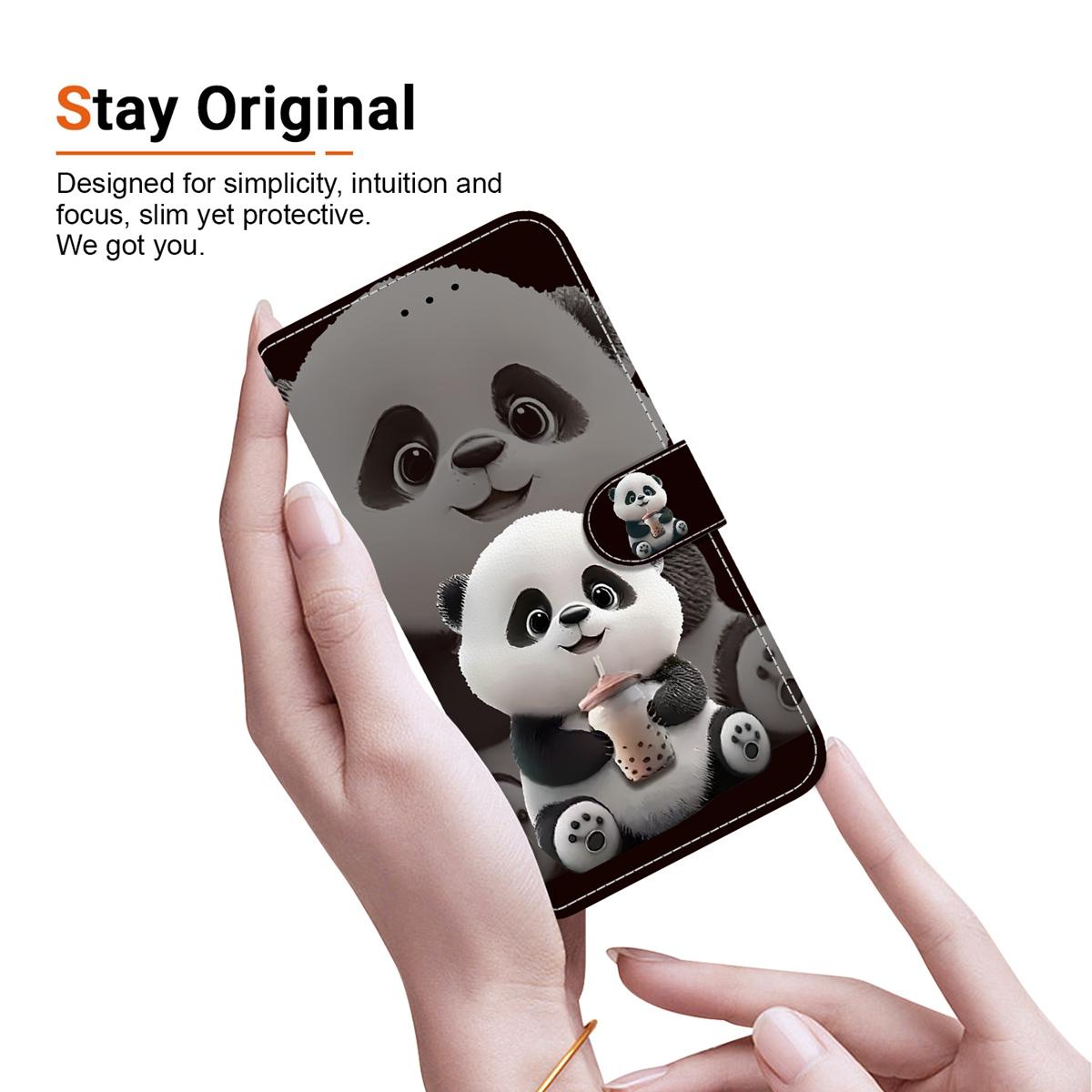 For Redmi K90 / Xiaomi Poco F8 Pro 5G Crystal Texture Colored Drawing Leather Phone Case - Milk Tea Bear - EDA008484438B