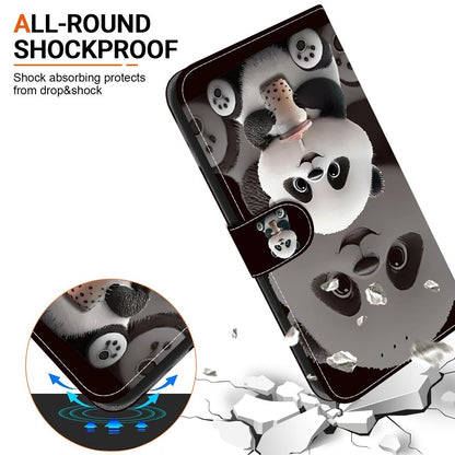 For Redmi K90 / Xiaomi Poco F8 Pro 5G Crystal Texture Colored Drawing Leather Phone Case - Milk Tea Bear - EDA008484438B