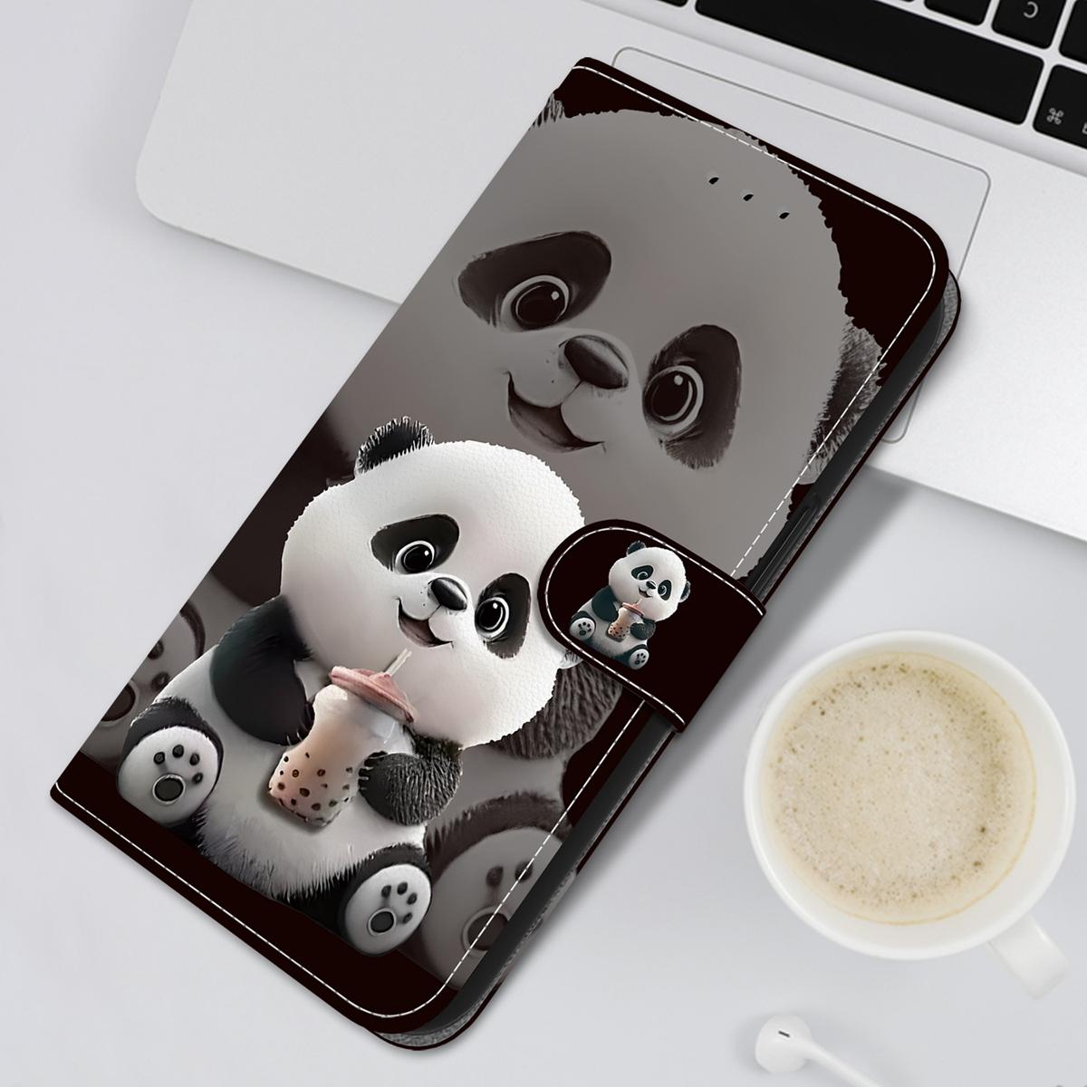 For Redmi K90 / Xiaomi Poco F8 Pro 5G Crystal Texture Colored Drawing Leather Phone Case - Milk Tea Bear - EDA008484438B
