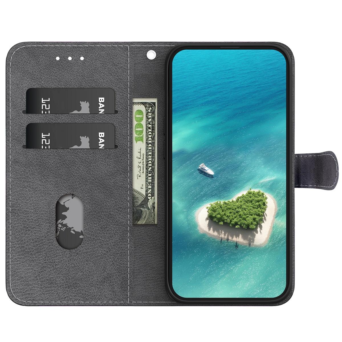 For Redmi K90 / Xiaomi Poco F8 Pro 5G Crystal Texture Colored Drawing Leather Phone Case - Diamond Bear - EDA008484438D