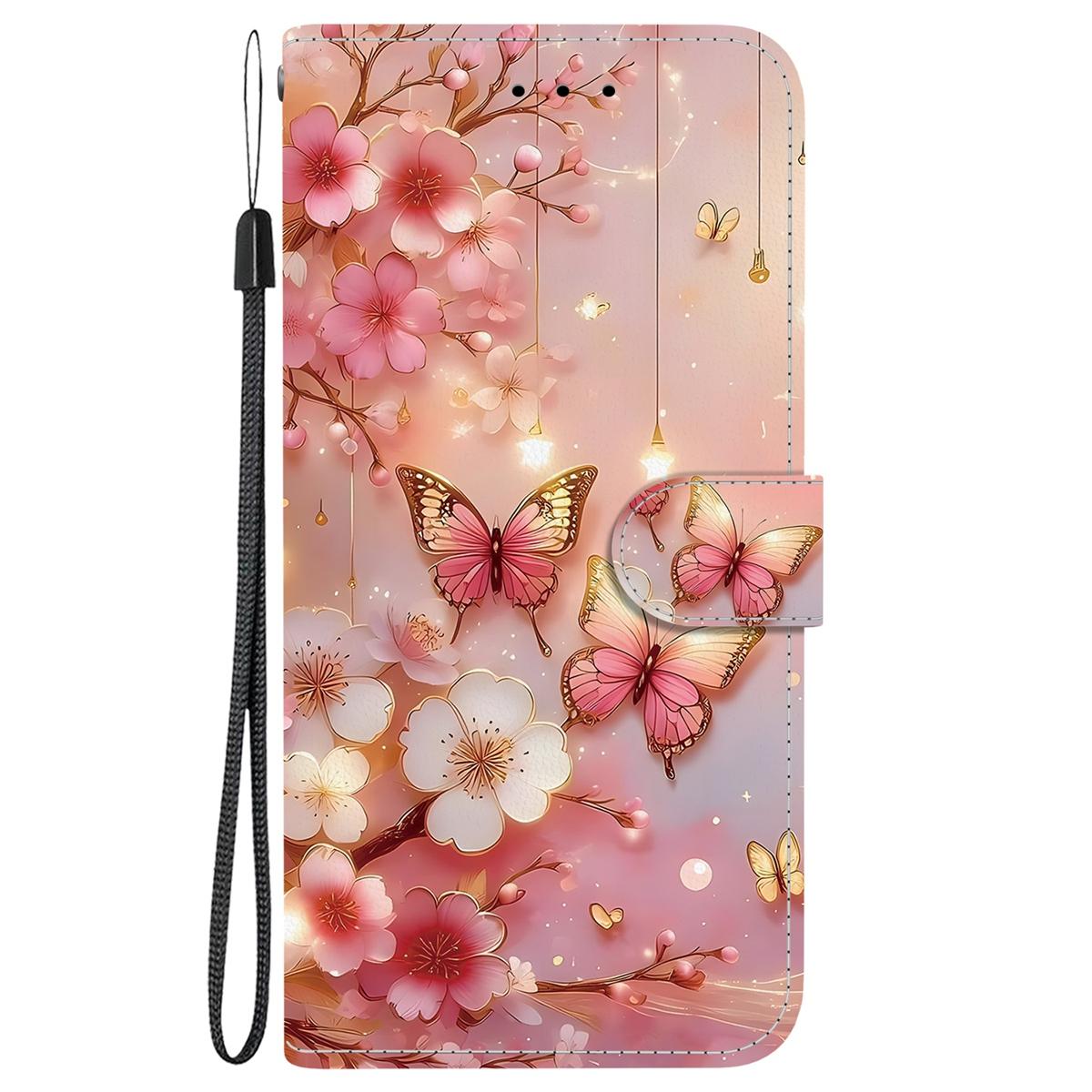 For Redmi K90 / Xiaomi Poco F8 Pro 5G Crystal Texture Colored Drawing Leather Phone Case - Lantern Butterflies - EDA008484438E