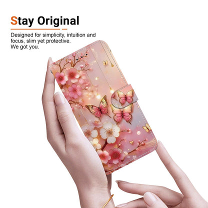For Redmi K90 / Xiaomi Poco F8 Pro 5G Crystal Texture Colored Drawing Leather Phone Case - Lantern Butterflies - EDA008484438E
