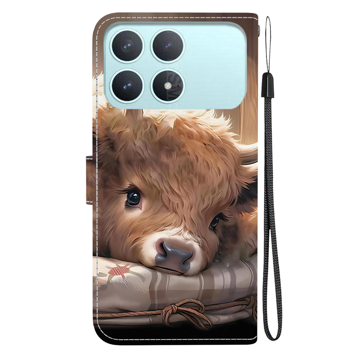 For Redmi K90 / Xiaomi Poco F8 Pro 5G Crystal Texture Colored Drawing Leather Phone Case - Calf - EDA008484438F