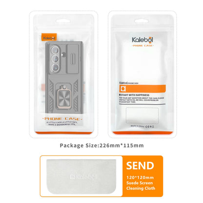 For Galaxy Z Fold8 Ultra 5G Kalebol Sliding Window Hinge Phone Case with Ring Stand - Purple - EDA008485808F