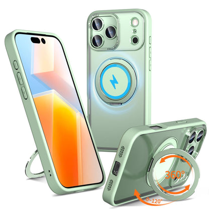 For iPhone 18 Pro Max Kalebol 360-degree Rotating MagSafe Magnetic Holder Phone Case - Avocado Green - EDA008486608F