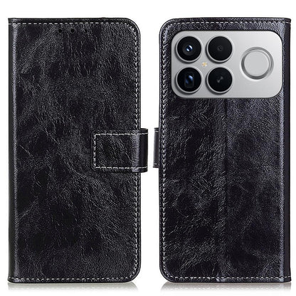 For Redmi K90 Pro Max/Poco F8 Ultra Retro Crazy Horse Texture Leather Phone Case(Black)
