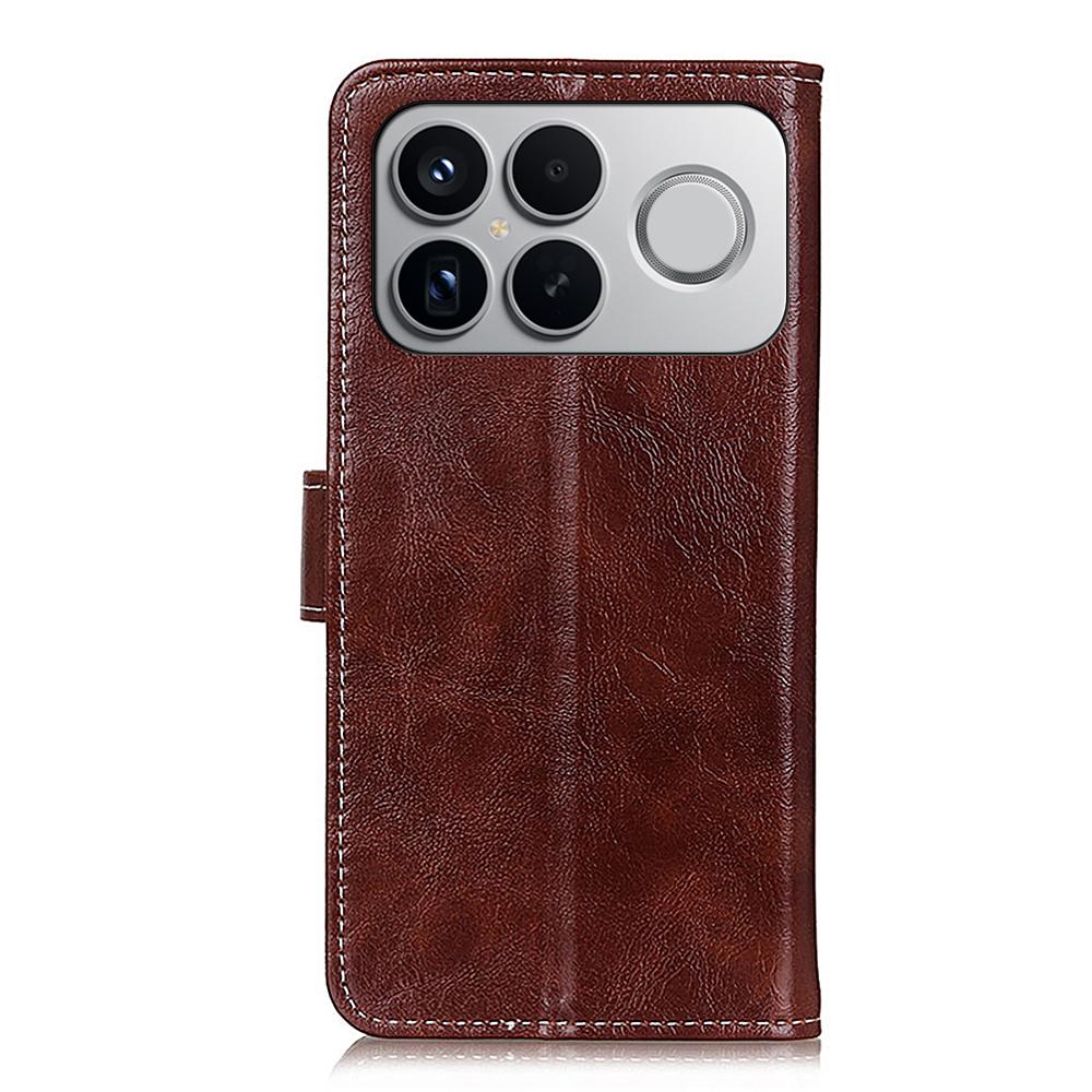 For Redmi K90 Pro Max/Poco F8 Ultra Retro Crazy Horse Texture Leather Phone Case(Brown)