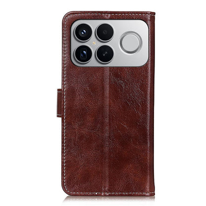 For Redmi K90 Pro Max/Poco F8 Ultra Retro Crazy Horse Texture Leather Phone Case(Brown)
