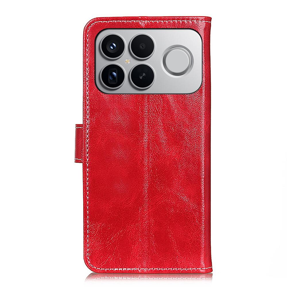For Redmi K90 Pro Max/Poco F8 Ultra Retro Crazy Horse Texture Leather Phone Case(Red)