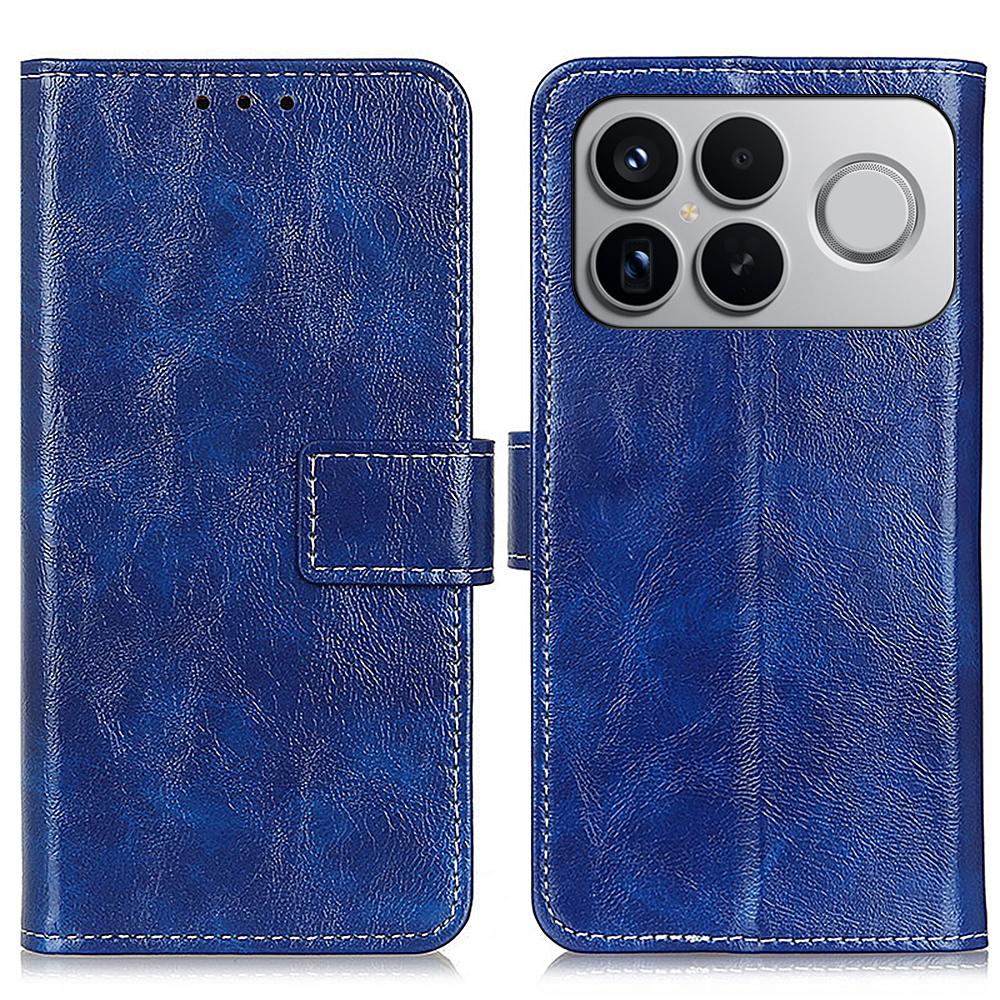 For Redmi K90 Pro Max/Poco F8 Ultra Retro Crazy Horse Texture Leather Phone Case(Blue)