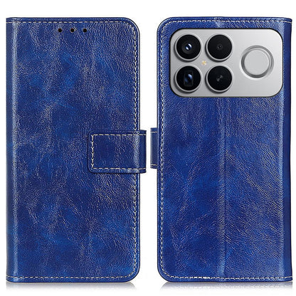 For Redmi K90 Pro Max/Poco F8 Ultra Retro Crazy Horse Texture Leather Phone Case(Blue)