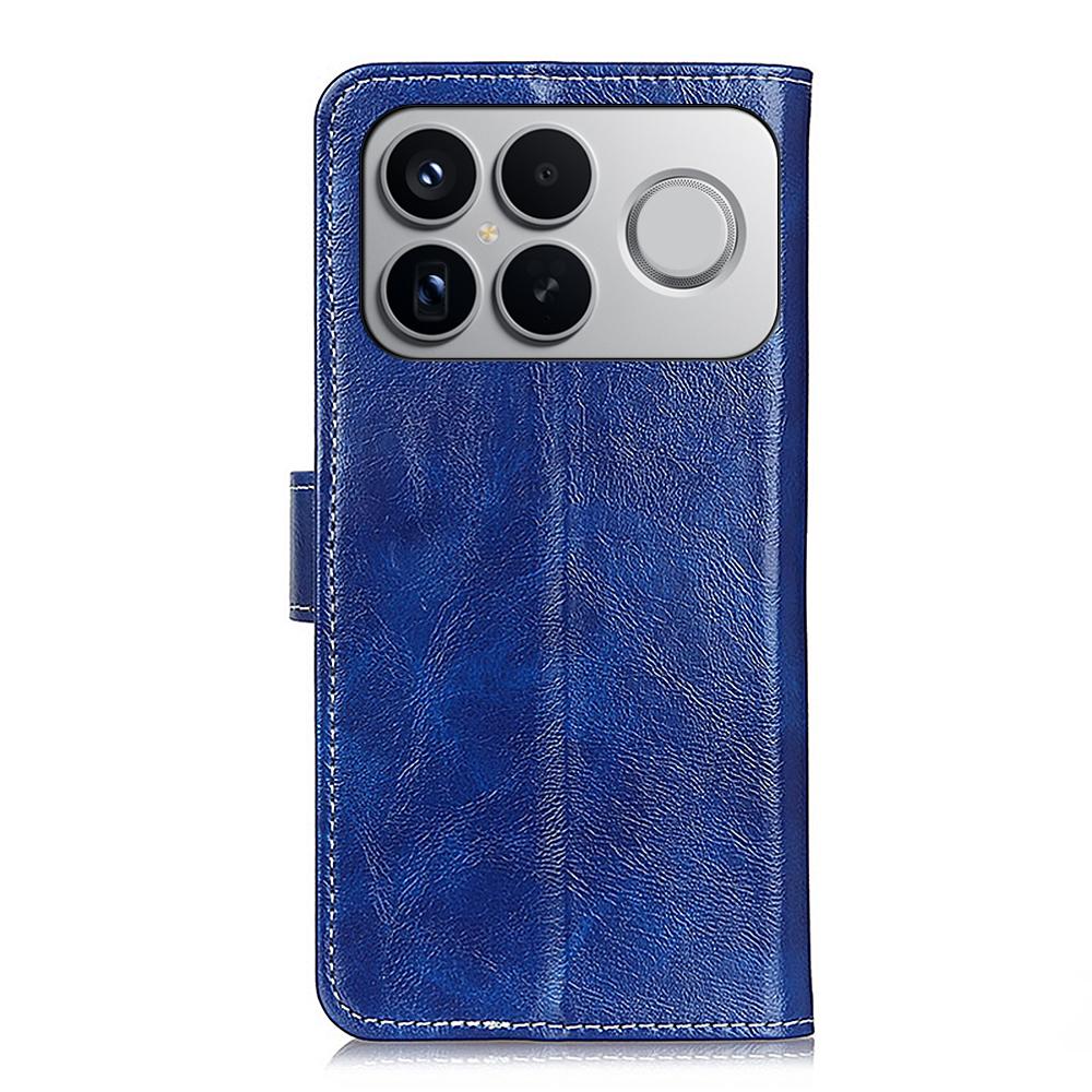 For Redmi K90 Pro Max/Poco F8 Ultra Retro Crazy Horse Texture Leather Phone Case(Blue)