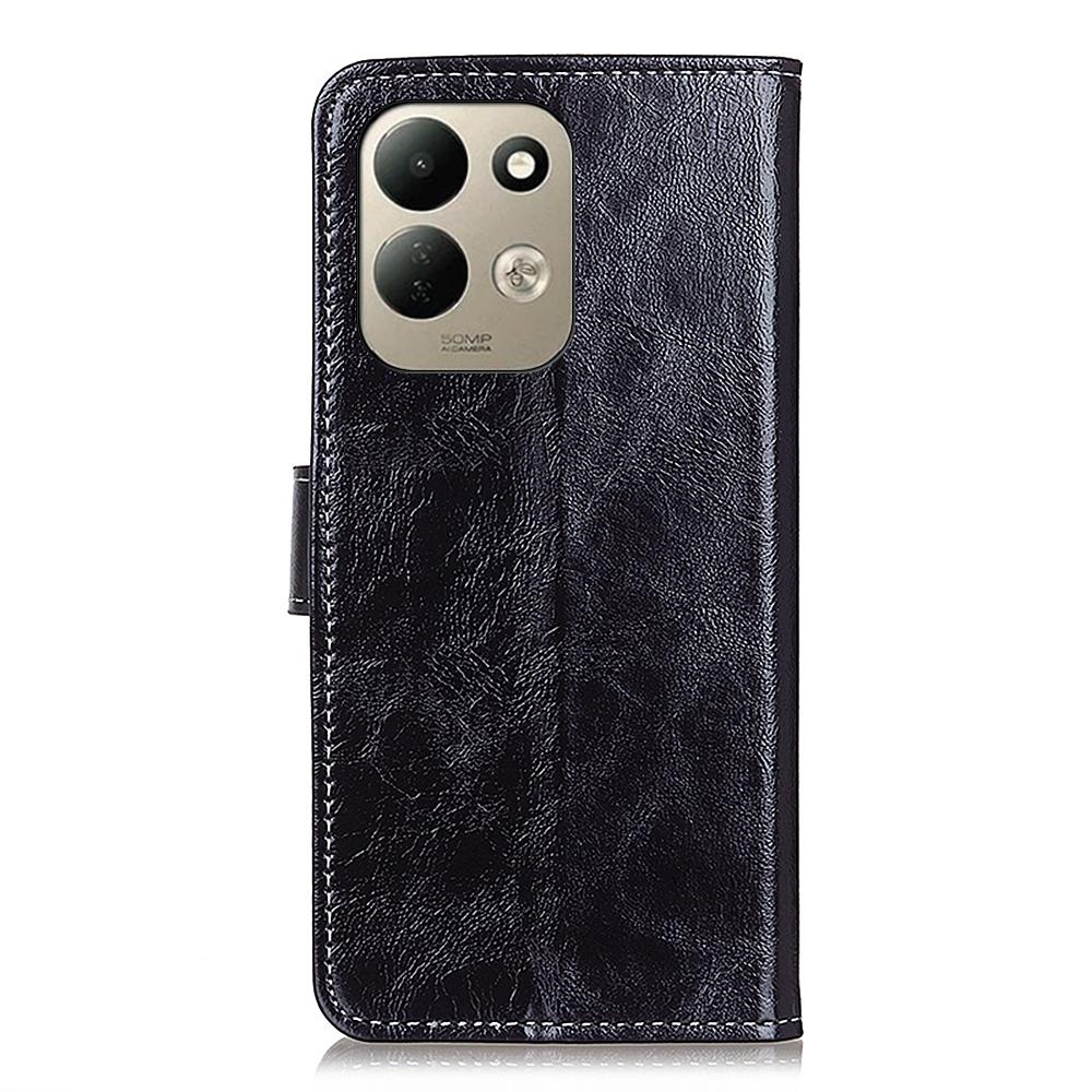 For Redmi 17 5G / 4G Global 170mm Retro Crazy Horse Texture Leather Phone Case - Black - EDA008494916A