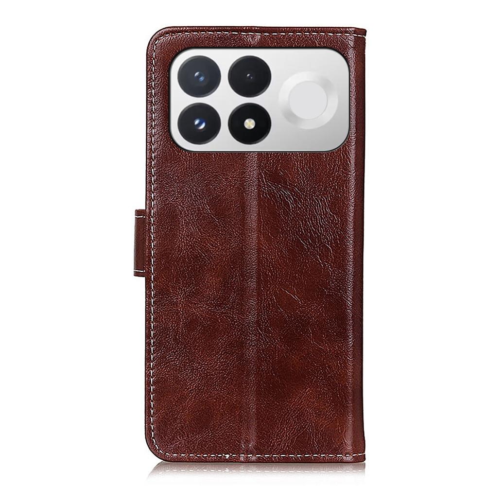 For Redmi K100 Pro 5G/Poco F9 Pro 5G Retro Crazy Horse Texture Leather Phone Case - Brown - EDA008494918B