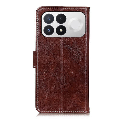 For Redmi K100 Pro 5G/Poco F9 Pro 5G Retro Crazy Horse Texture Leather Phone Case - Brown - EDA008494918B