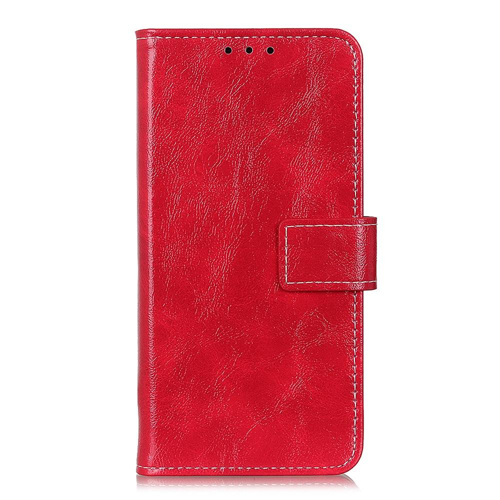 For Redmi K100 Pro 5G/Poco F9 Pro 5G Retro Crazy Horse Texture Leather Phone Case - Red - EDA008494918C