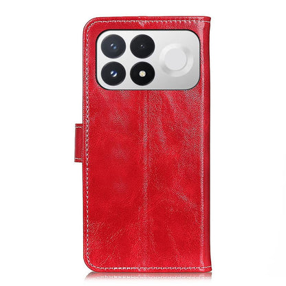For Redmi K100 Pro 5G/Poco F9 Pro 5G Retro Crazy Horse Texture Leather Phone Case - Red - EDA008494918C