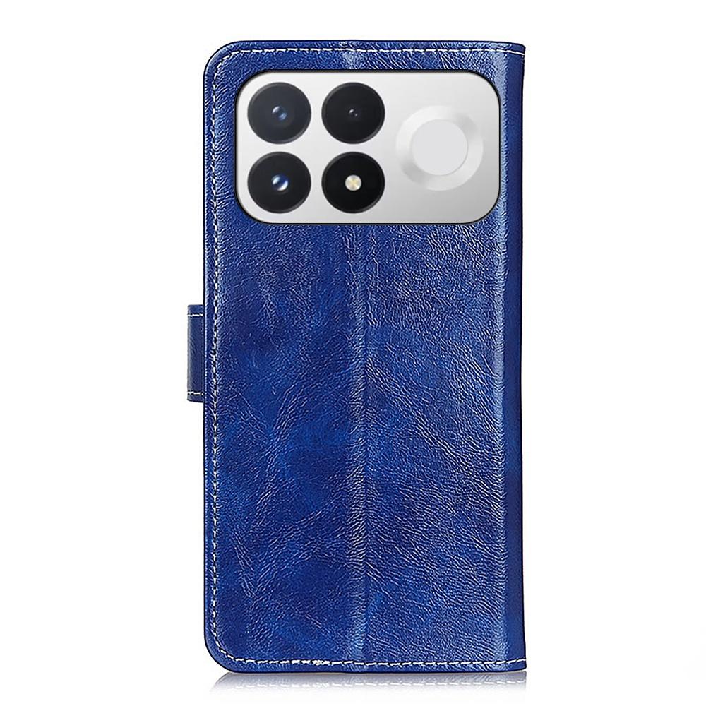 For Redmi K100 Pro 5G/Poco F9 Pro 5G Retro Crazy Horse Texture Leather Phone Case - Blue - EDA008494918D