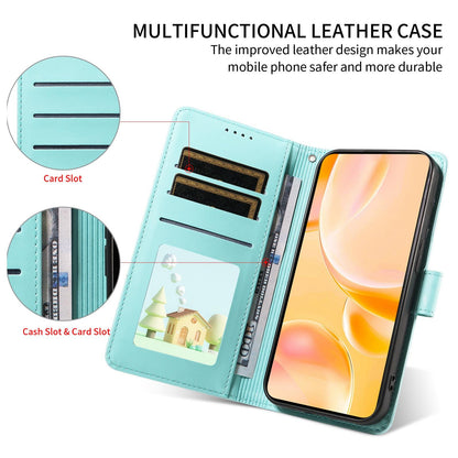 For Redmi K90 Pro Max / Poco F8 Ultra Embossed Heart Dog RFID Blocking Wallet Leather Phone Case(Green)