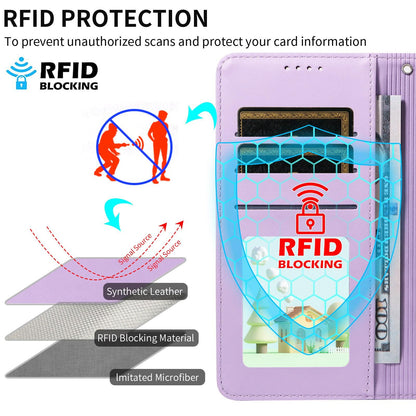For Redmi K90 Pro Max / Poco F8 Ultra Embossed Heart Dog RFID Blocking Wallet Leather Phone Case(Purple)