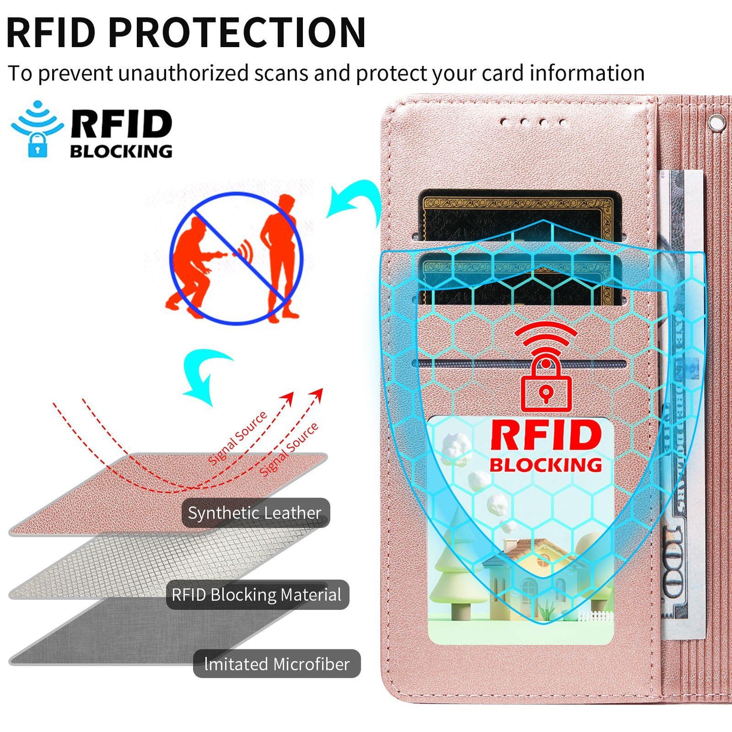 For Redmi K90 Pro Max / Poco F8 Ultra Embossed Heart Dog RFID Blocking Wallet Leather Phone Case(Rose Gold)