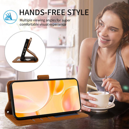 For Redmi K90 Pro Max / Poco F8 Ultra Embossed Heart Dog RFID Blocking Wallet Leather Phone Case(Brown)