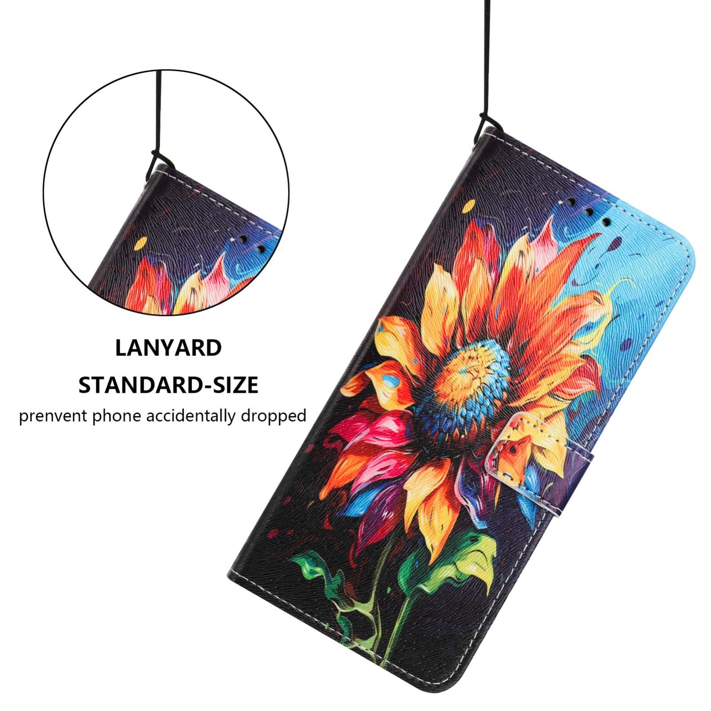 For Redmi K90 Pro Max / Poco F8 Ultra Color Drawing Pattern Leather Phone Case(Sunflower)