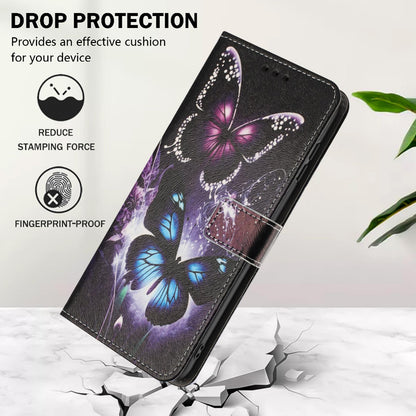 For Redmi K90 Pro Max / Poco F8 Ultra Color Drawing Pattern Leather Phone Case(Two Butterflies)