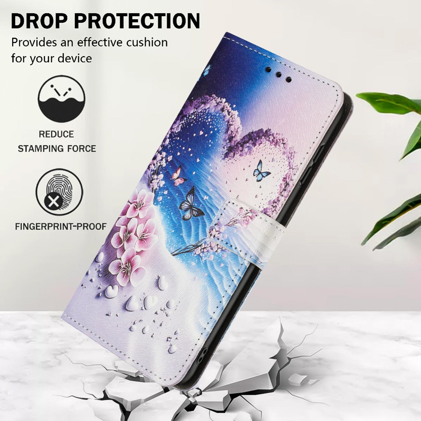 For Redmi K90 Pro Max / Poco F8 Ultra Color Drawing Pattern Leather Phone Case(Love Butterfly)