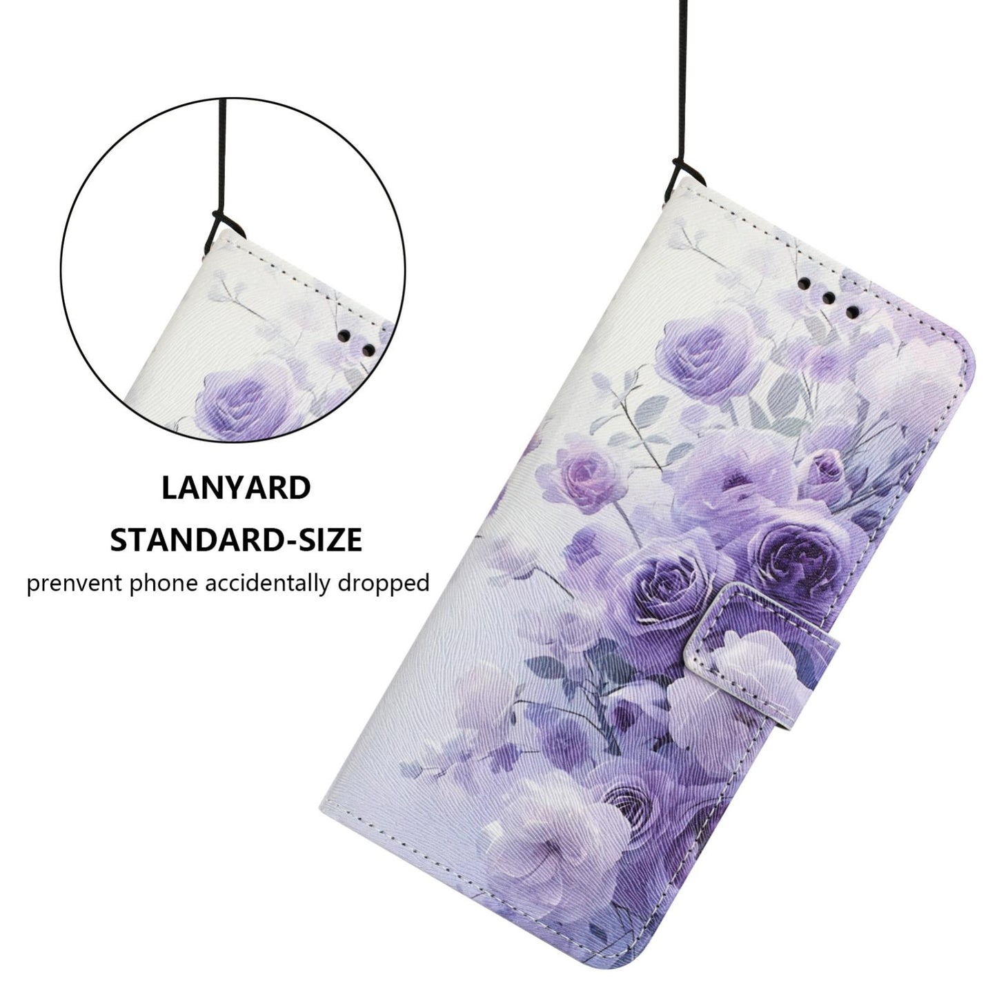 For Redmi K90 Pro Max / Poco F8 Ultra Color Drawing Pattern Leather Phone Case(Purple Rose)