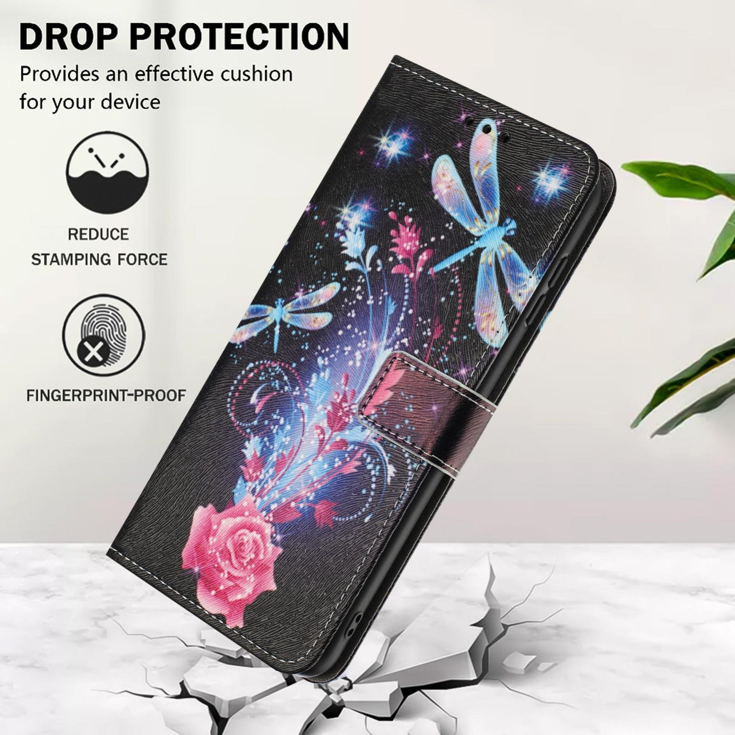 For Redmi K90 Pro Max / Poco F8 Ultra Color Drawing Pattern Leather Phone Case(Dragonfly)