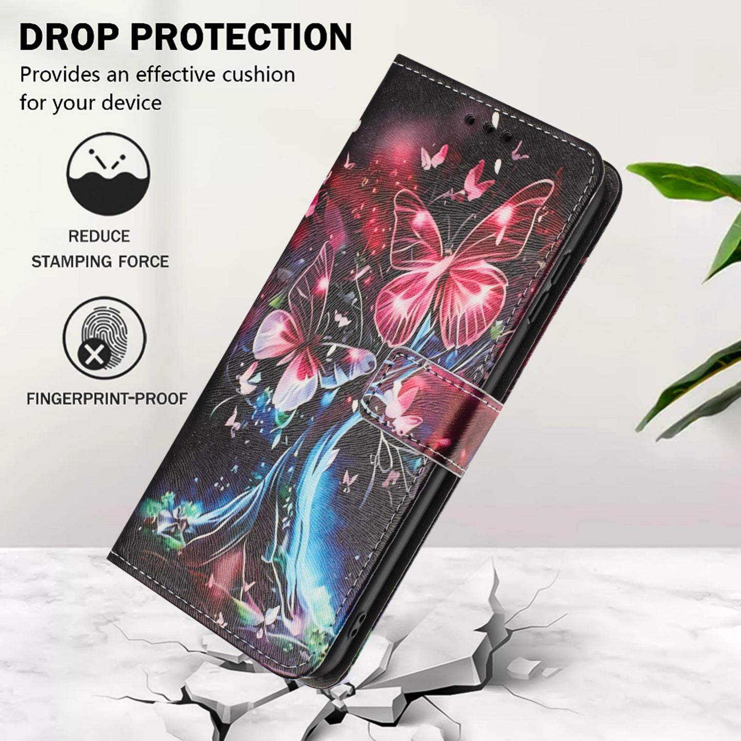For Redmi K90 Pro Max / Poco F8 Ultra Color Drawing Pattern Leather Phone Case(Butterfly Tree)