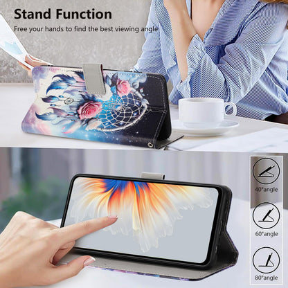 For Redmi K90 Pro Max / Poco F8 Ultra Color Drawing Pattern Leather Phone Case(Flower Wind Chime)