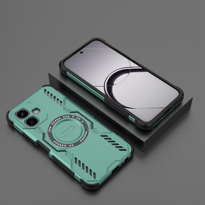 For Infinix Smart 20 4G Global Butterfly Armor MagSafe Magnetic Ring Shockproof Phone Case - Light Green - EDA008508006D