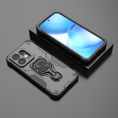 For OPPO Reno16 5G Global Metal Kickstand TPU Hybrid PC Phone Case - Black - EDA008532902A