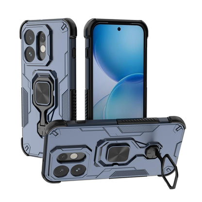 For OPPO Reno16 5G Global Metal Kickstand TPU Hybrid PC Phone Case - Blue - EDA008532902C